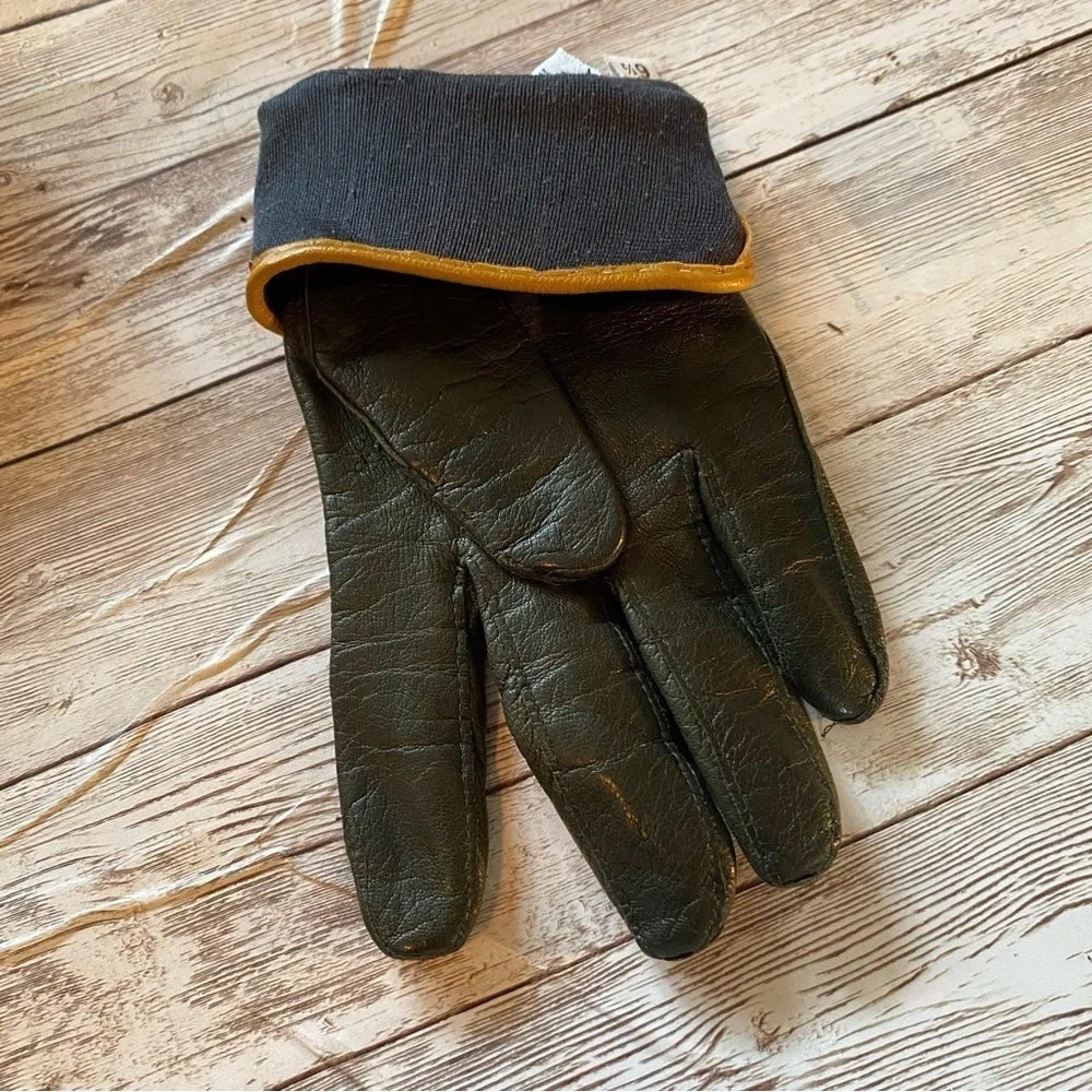 Coach VINTAGE LEATHER SILK LINED DRIVING GLOVES SIZE 6 1/2